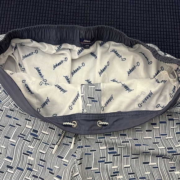 Johnnie-O, Men's XXL,Swimsuit Trunks Shorts Twilight Blue Design,Excellent Cond - Picture 15 of 16